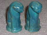 Cat shakers glazed Indian blue